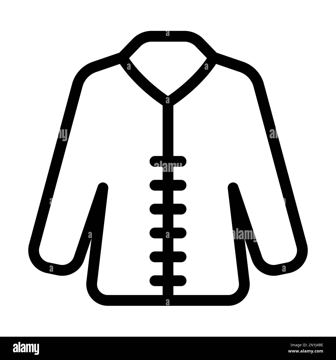 Coat Thick Line Icon Stock Photo Alamy