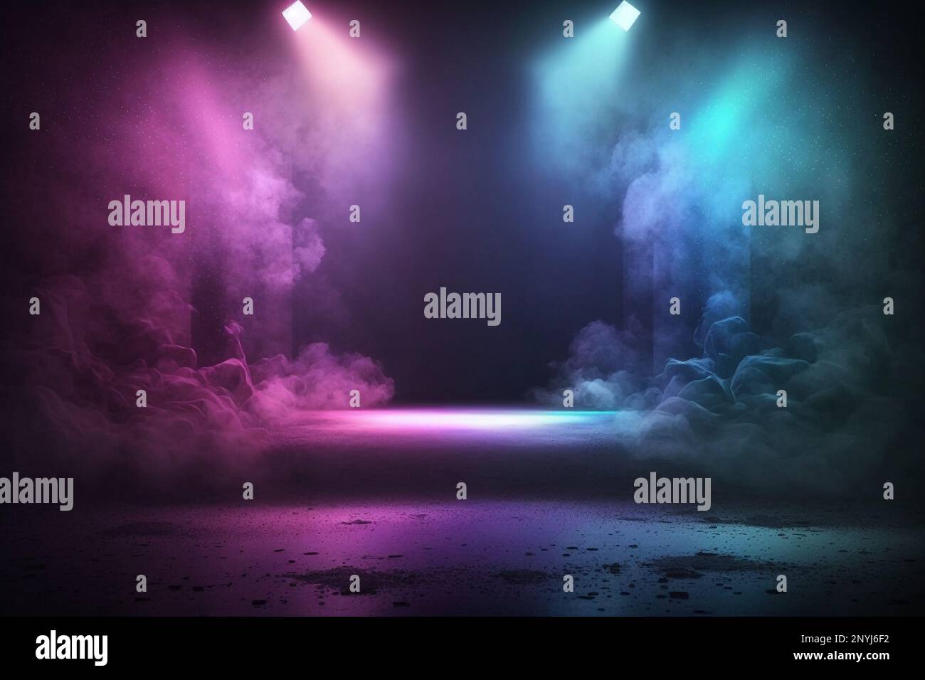 The dark stage shows, empty dark blue, purple, pink background, neon light  Stock Photo - Alamy, image size:1300x956