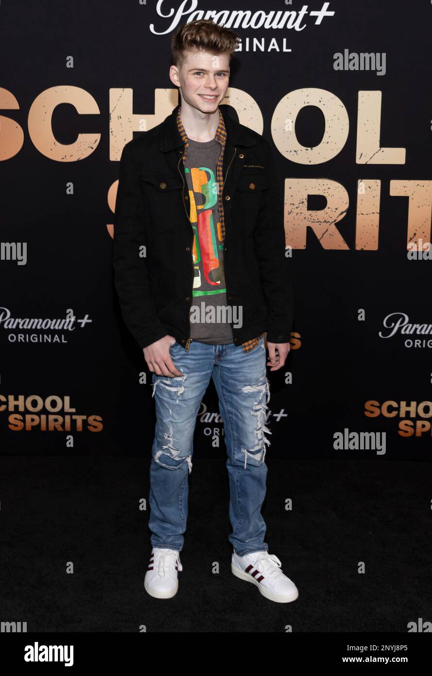 Los Angeles, USA. 01st Mar, 2023. Merrick Hannah attends the arrivals of Paramount   School Spirits Premiere at the Masonic Lodge in Los Angeles, CA on March 1, 2023. (Photo by Corine Solberg/Sipa USA) Credit: Sipa USA/Alamy Live News Stock Photo