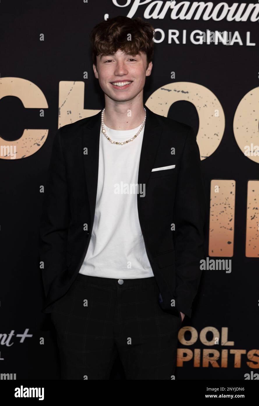 Owen Holt attends the arrivals of Paramount + School Spirits Premiere