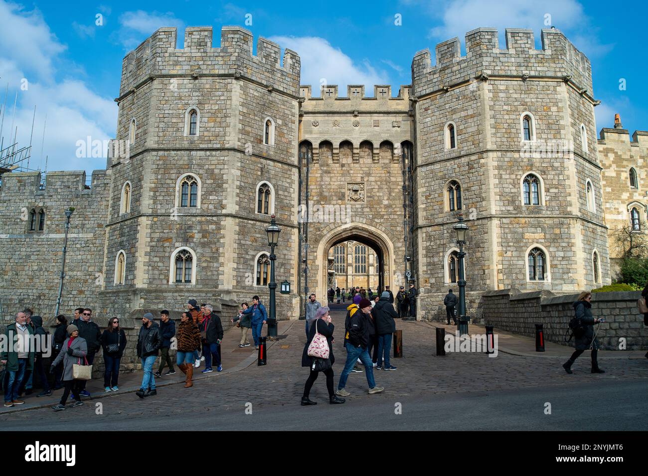 Windsor, Berkshire, UK. 2nd March, 2023. Windsor Castle. Following the tell all book Spare about Prince Harry, it has been reported in the press that King Charles III and the Father of Prince Harry, has allegedly evicted Prince Harry and Meghan Markle from Frogmore Cottage in the grounds of Windsor Castle. It is reported that Prince Andrew is allegedly to be moved into Frogmore Cottage from Royal Lodge. Credit: Maureen McLean/Alamy Live News Stock Photo