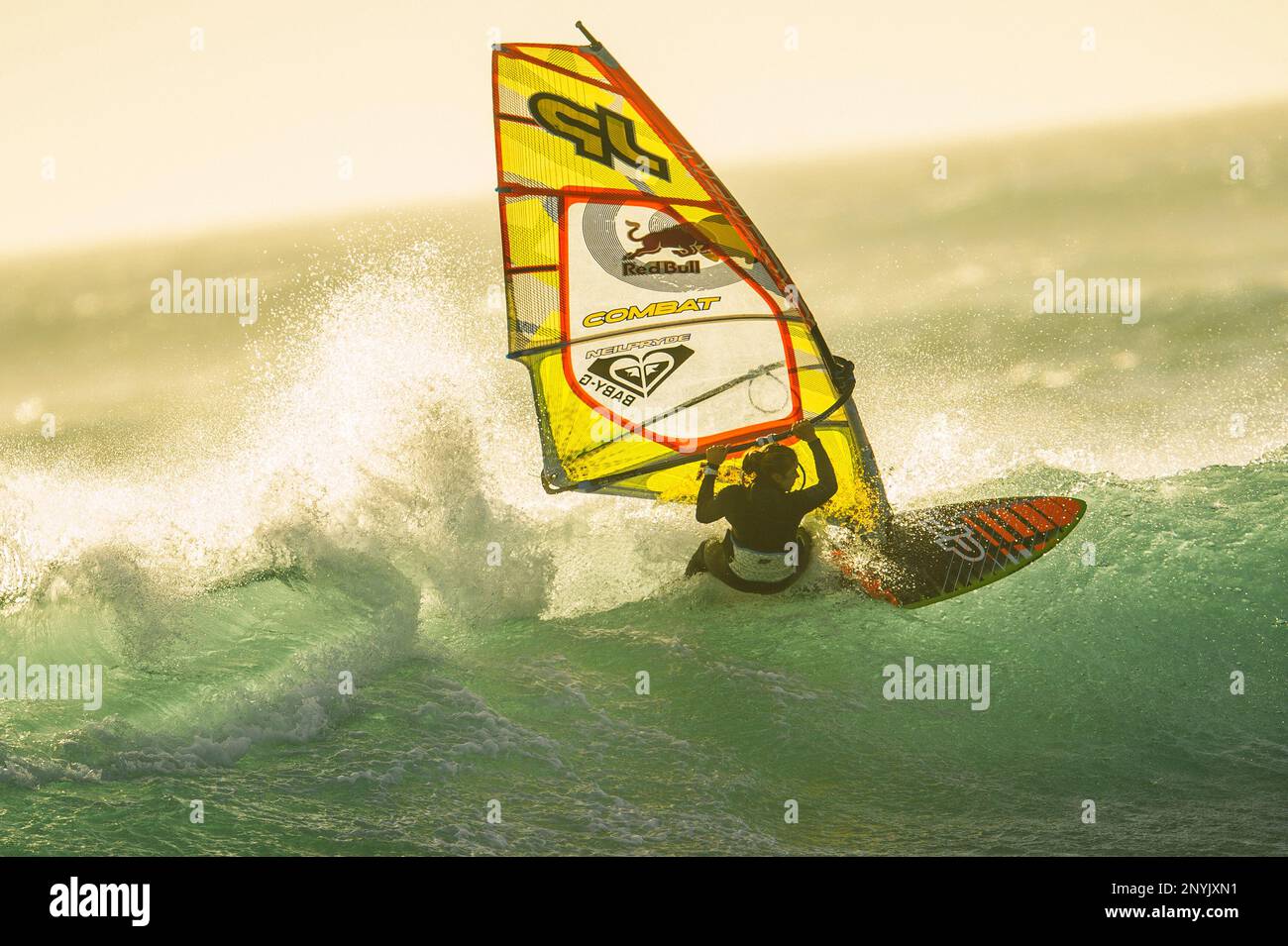 Windsurf wave riding in famous Big Bay spot, Cape Town // Kirill