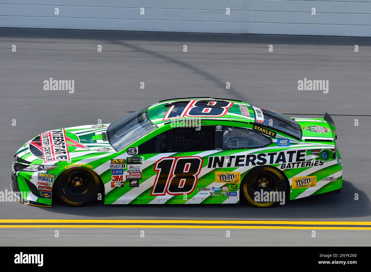 Kyle Busch (18) during practice for the NASCAR Monster Energy Cup