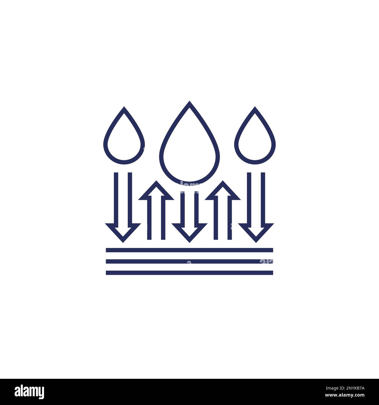 waterproof, water resistant material line icon Stock Vector Image & Art