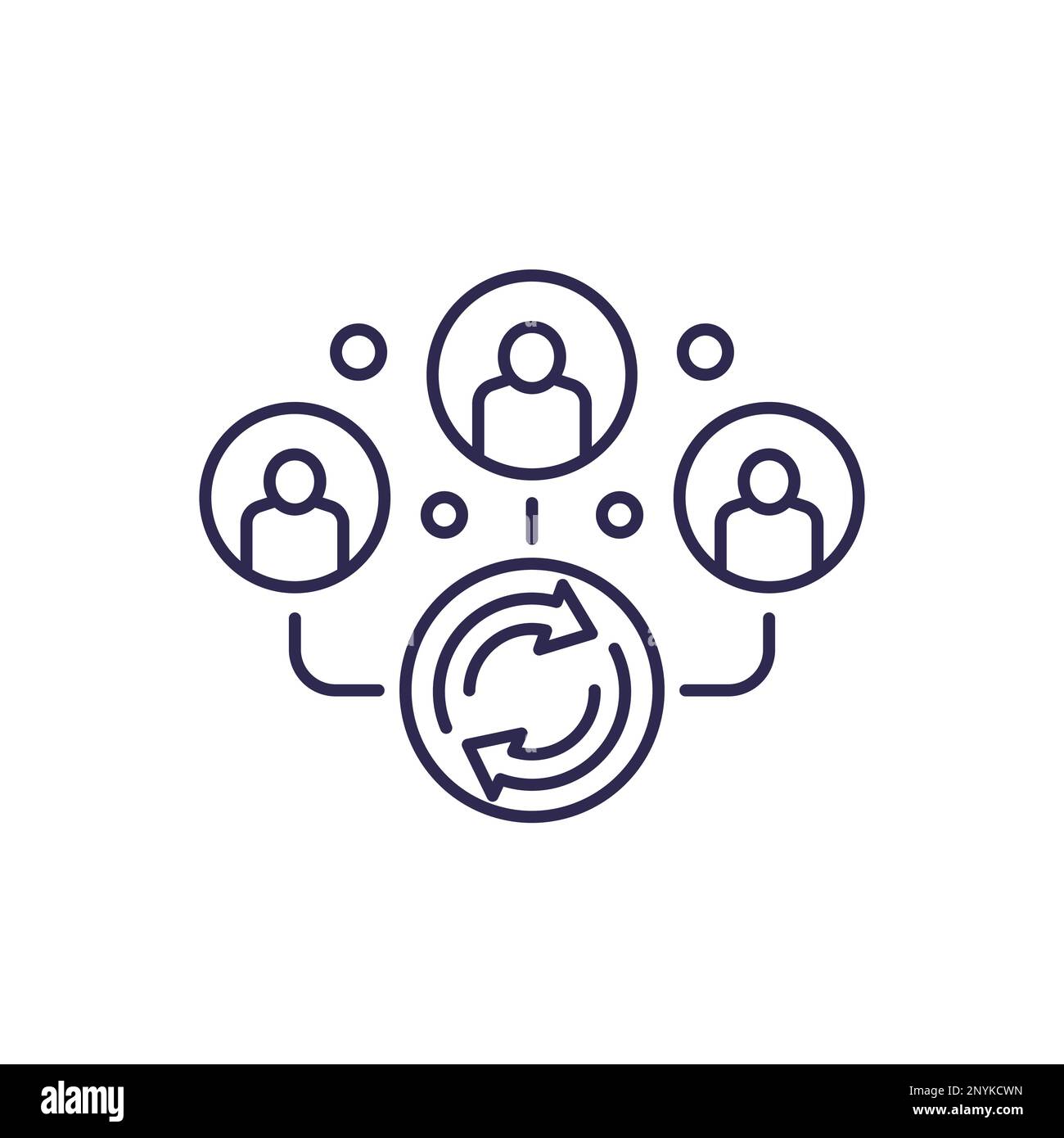 lead generation line icon with people Stock Vector Image & Art - Alamy