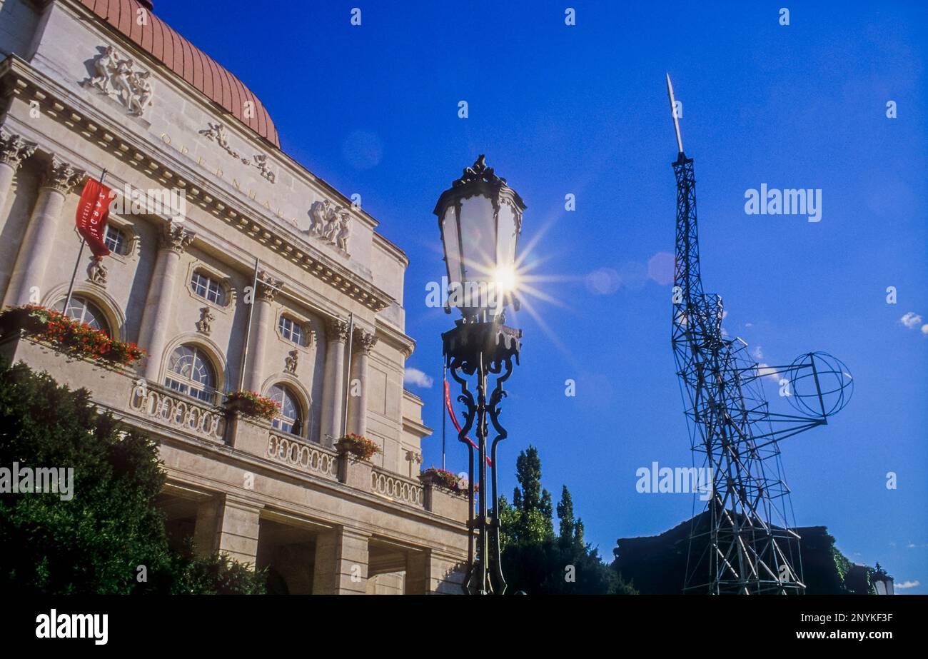 Opera House and Lichtschwert Sculpture (Sword Of Light), Graz, Austria  Stock Photo - Alamy