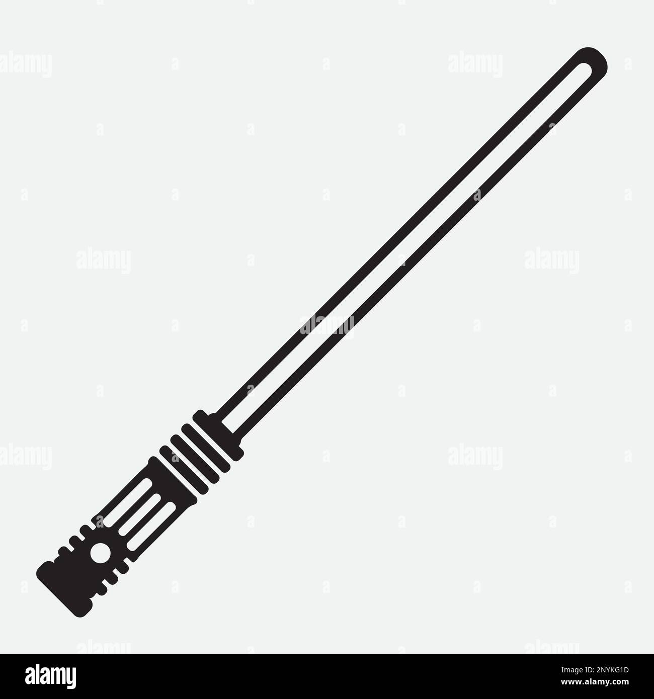 Vector illustration of the lightsaber. Vector illustration Stock Vector