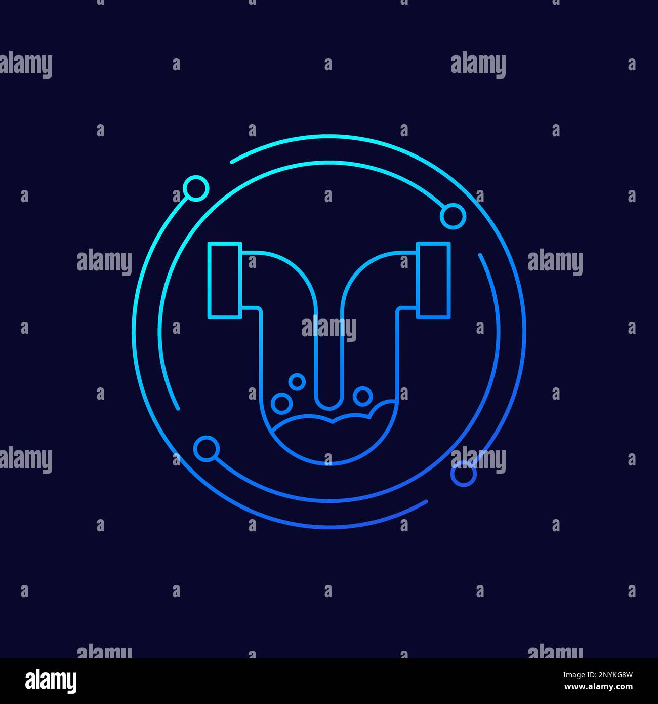 Clog in pipe icon, linear design Stock Vector Image & Art - Alamy