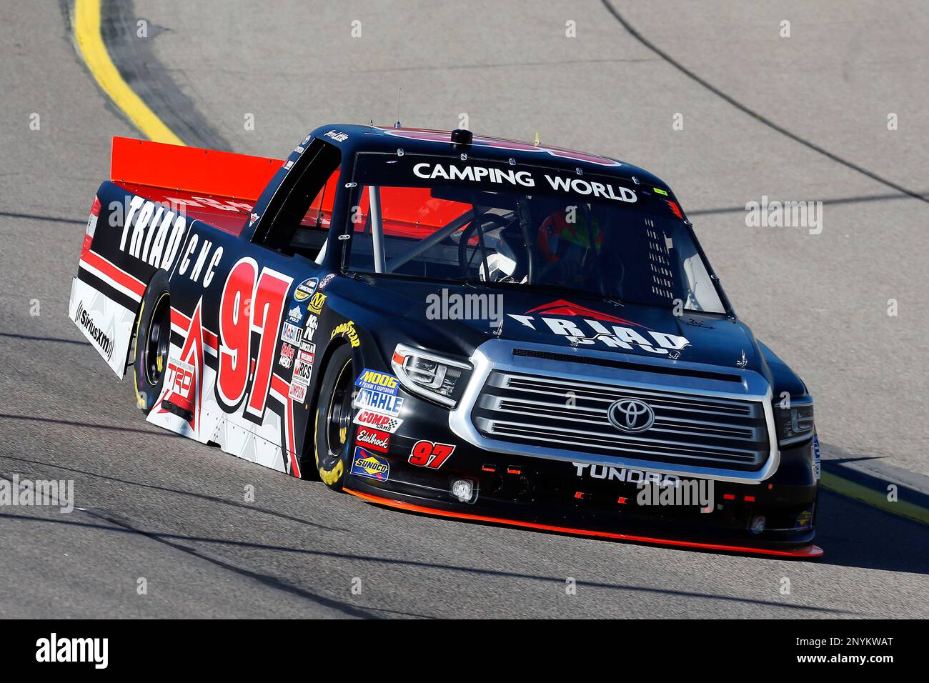 Jesse Little, Triad CNC Toyota Tundra during practice for the NASCAR ...