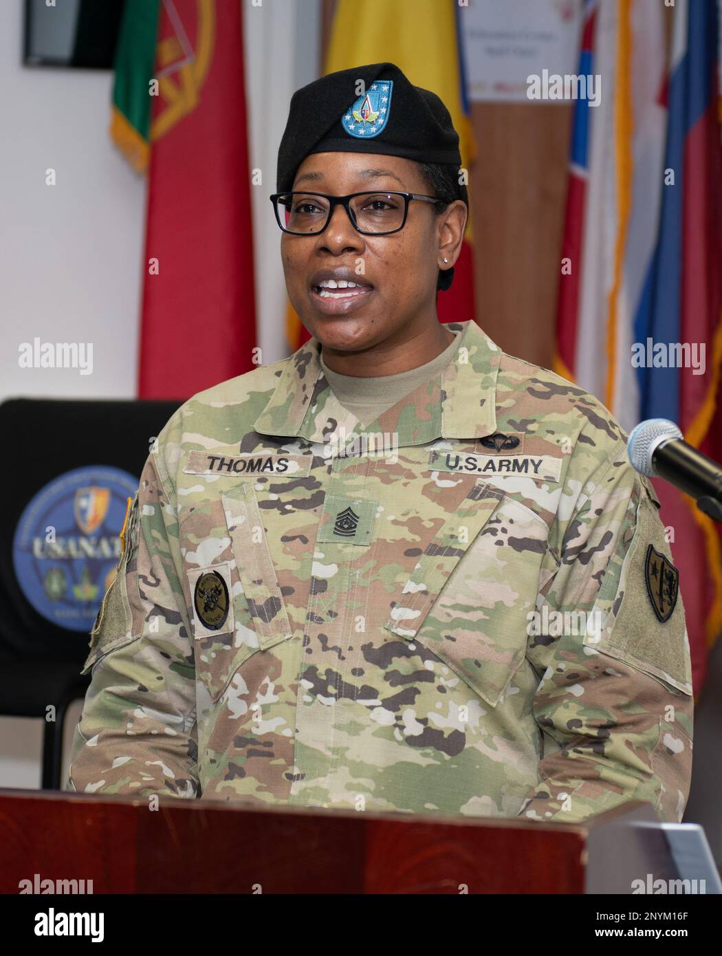 U.S. Army Command Sgt. Maj. Kisha M. Thomas, United States Army North ...