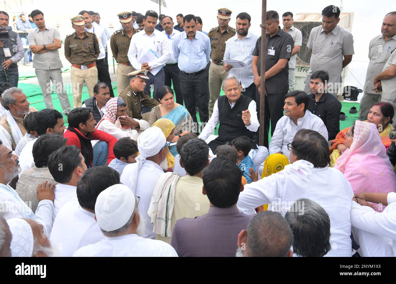 Rajasthan Chief Minister Ashok Gehlot meets Junaid and Nasir's
