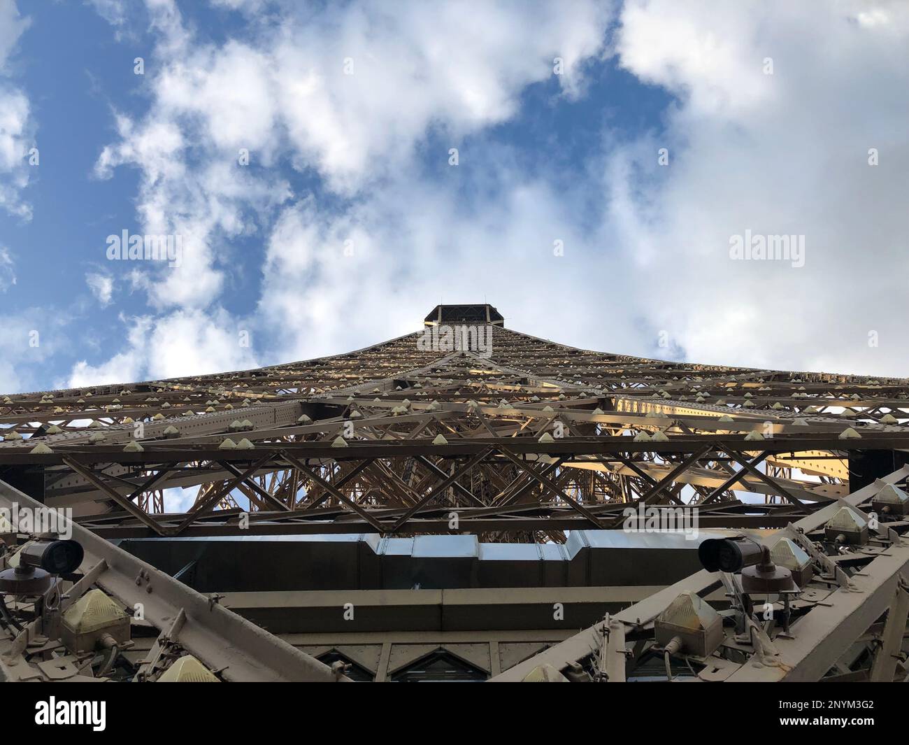 Tour Eiffel, Eiffel Tower, seen from the base Stock Photo