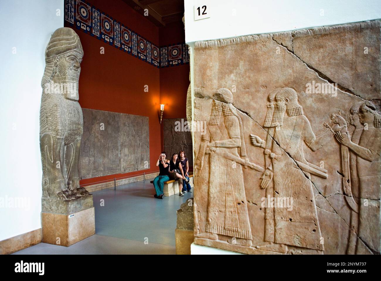 Museum Island.Pergamonmuseum. Reconstruccion of Assyrian palace XIII aDC. Berlin. Germany Stock Photo