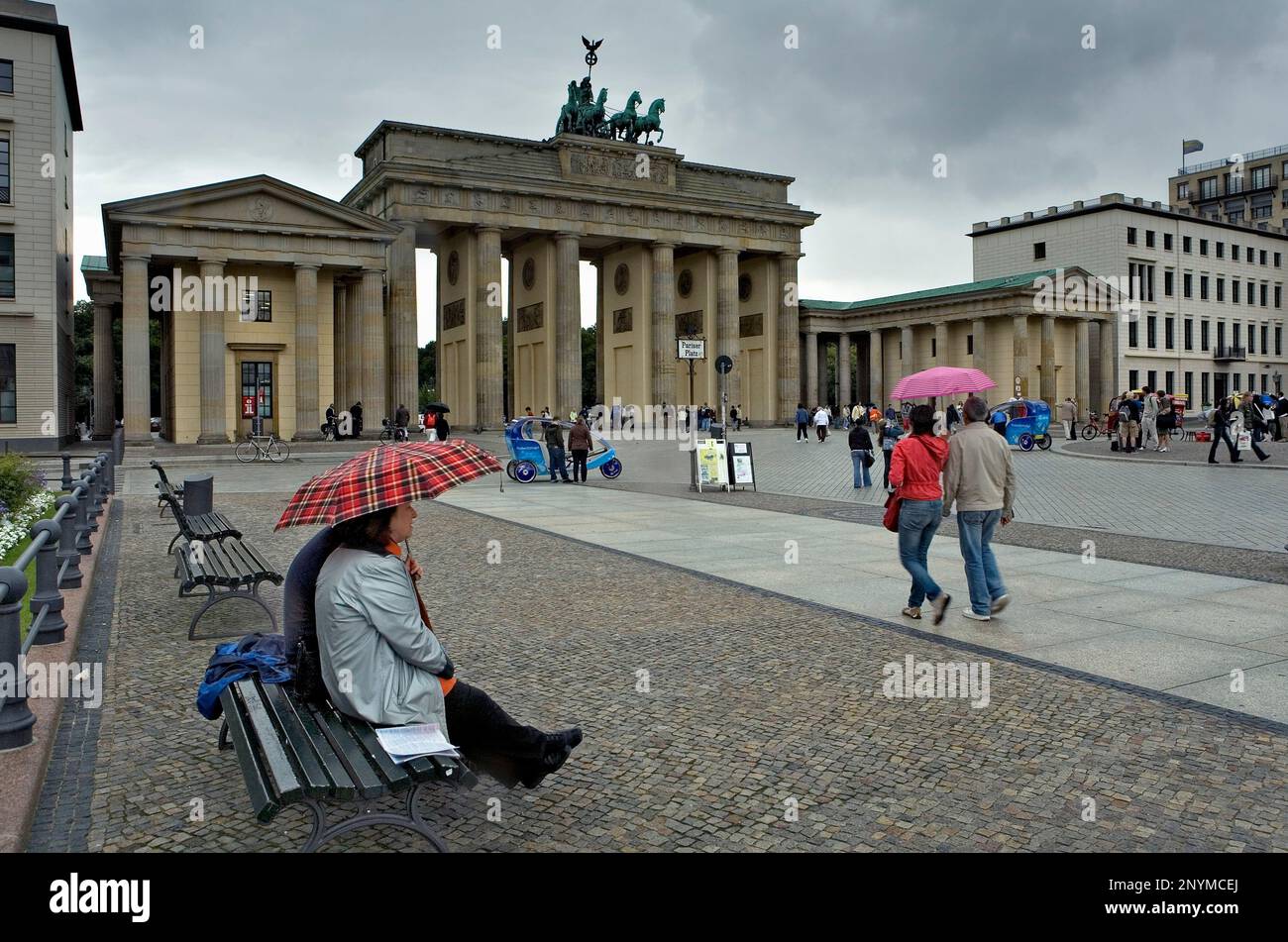 Pariser Platz and Brandenburg Gate.Berlin. Germany Stock Photo