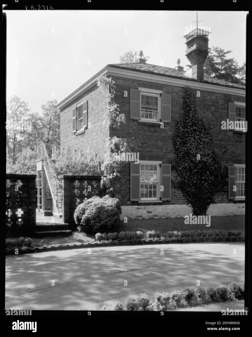 Nordley, 4203 Sulgrave Road, Richmond, Henrico County, Virginia. Carnegie Survey of the Architecture of the South. United States  Virginia  Henrico County  Richmond, Dovecotes, Walls, Brickwork, Mansions. Stock Photo