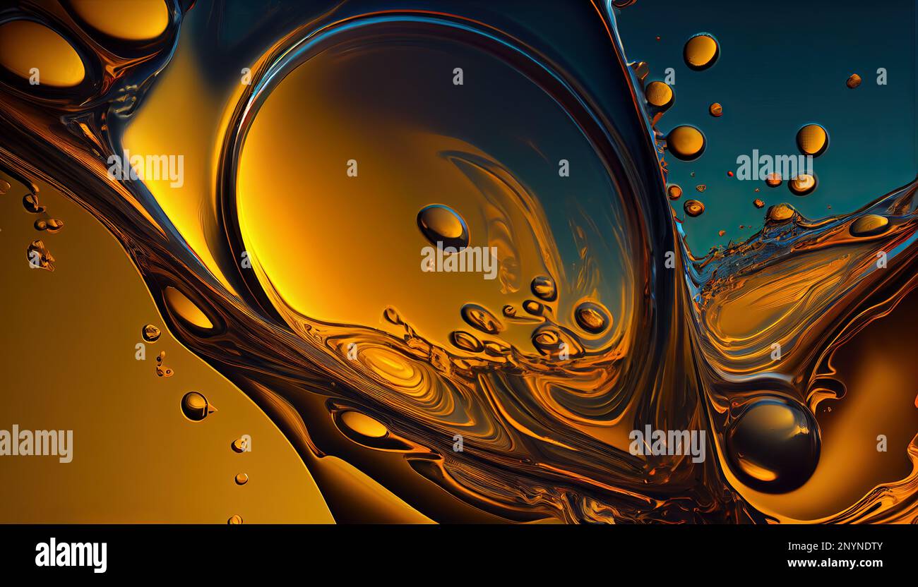 Car motor oil background, pouring liquid fuel bubble Stock Photo Alamy