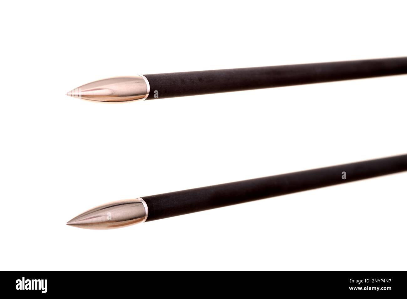 Target Arrow points isolated over a white background Stock Photo Alamy