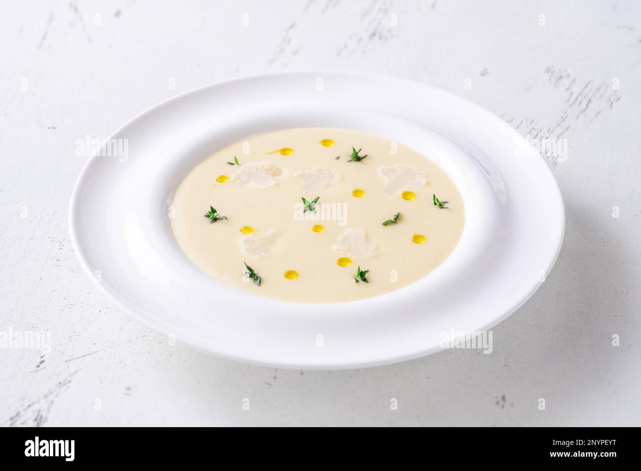 Veloute Dubarry french cream based cauliflower soup Stock Photo Alamy