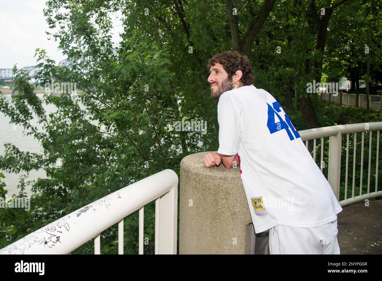 Lil Dicky is seen at the 2015 Bunbury Music Festival on June 7, 2015, in  Cincinnati. (Photo by Amy Harris/Invision/AP Stock Photo - Alamy