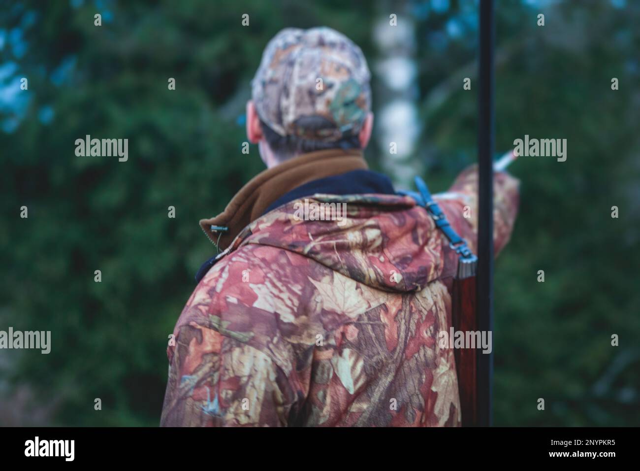 A process of hunting during spring hunting season, process of duck