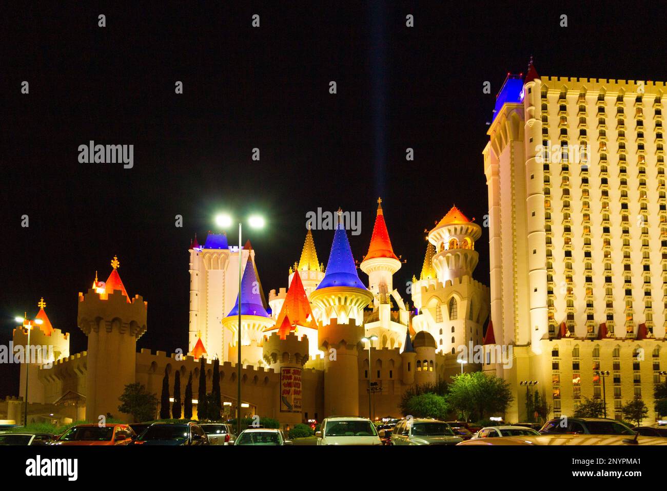 Excalibur casino hotel in Las vegas strip Stock Photo