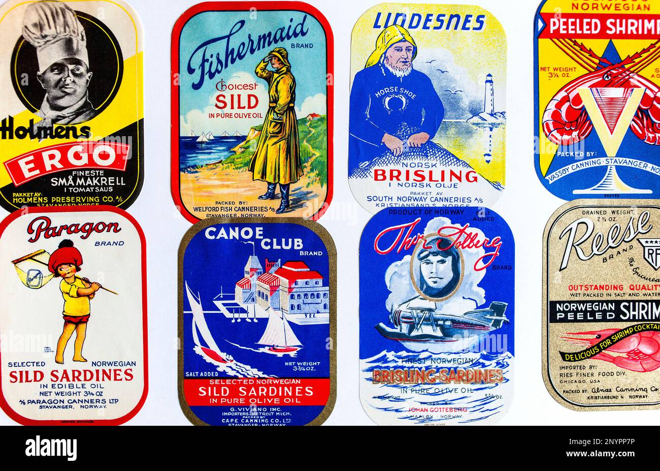 Norwegian Canning Museum,historical brands of canned, Stavanger, Norway