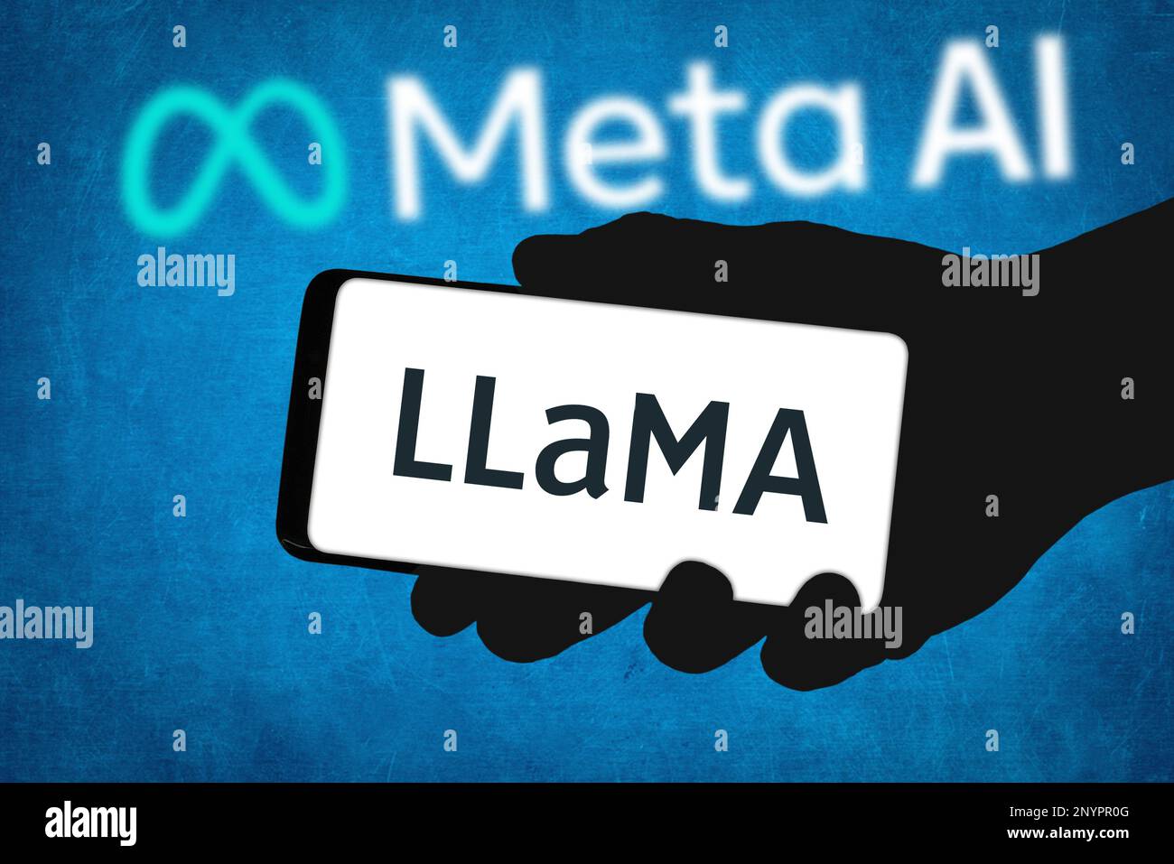 LLama - Large Language Model Meta AI by Meta platforms Stock Photo
