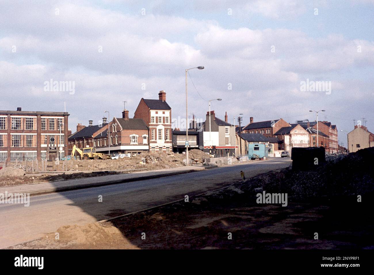 The Mounts from Lady's Lane in Northampton 1974 Stock Photo