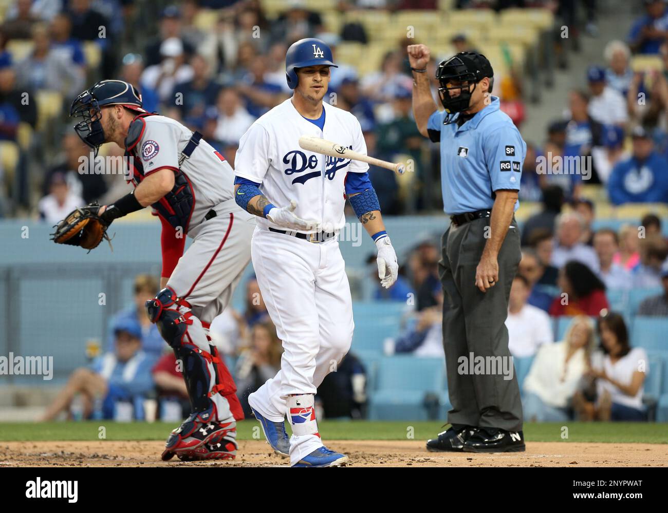 LOS ANGELES, CA - JUNE 06: Los Angeles Dodgers catcher Yasmani