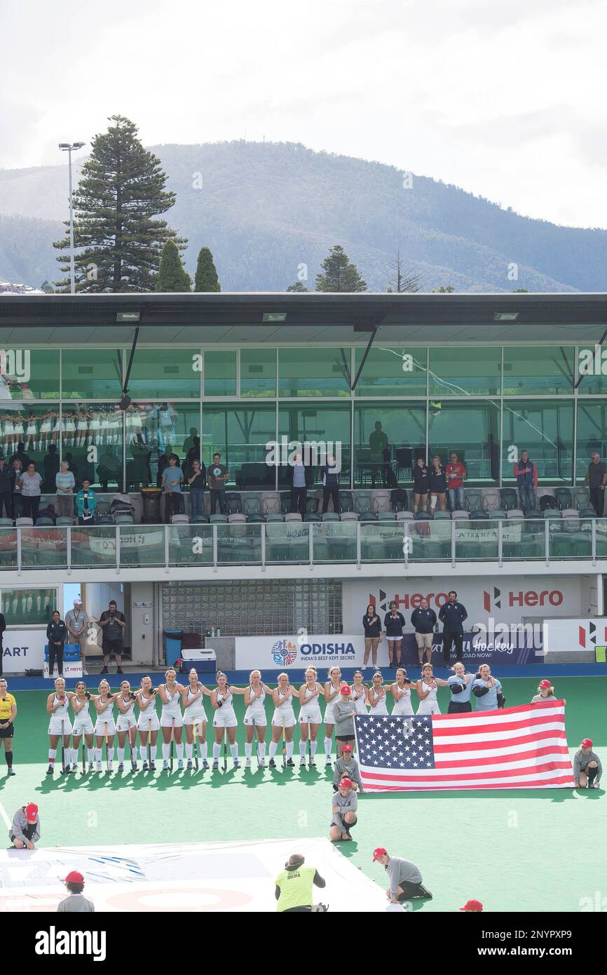 Hobart, Australia. 02nd Mar, 2023. USA National Women's field hockey