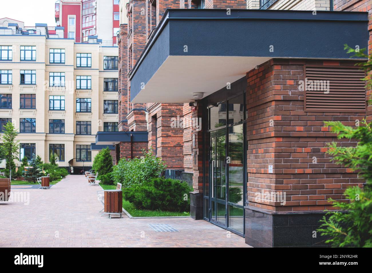 Beautiful view of Scandinavian Apartment Building