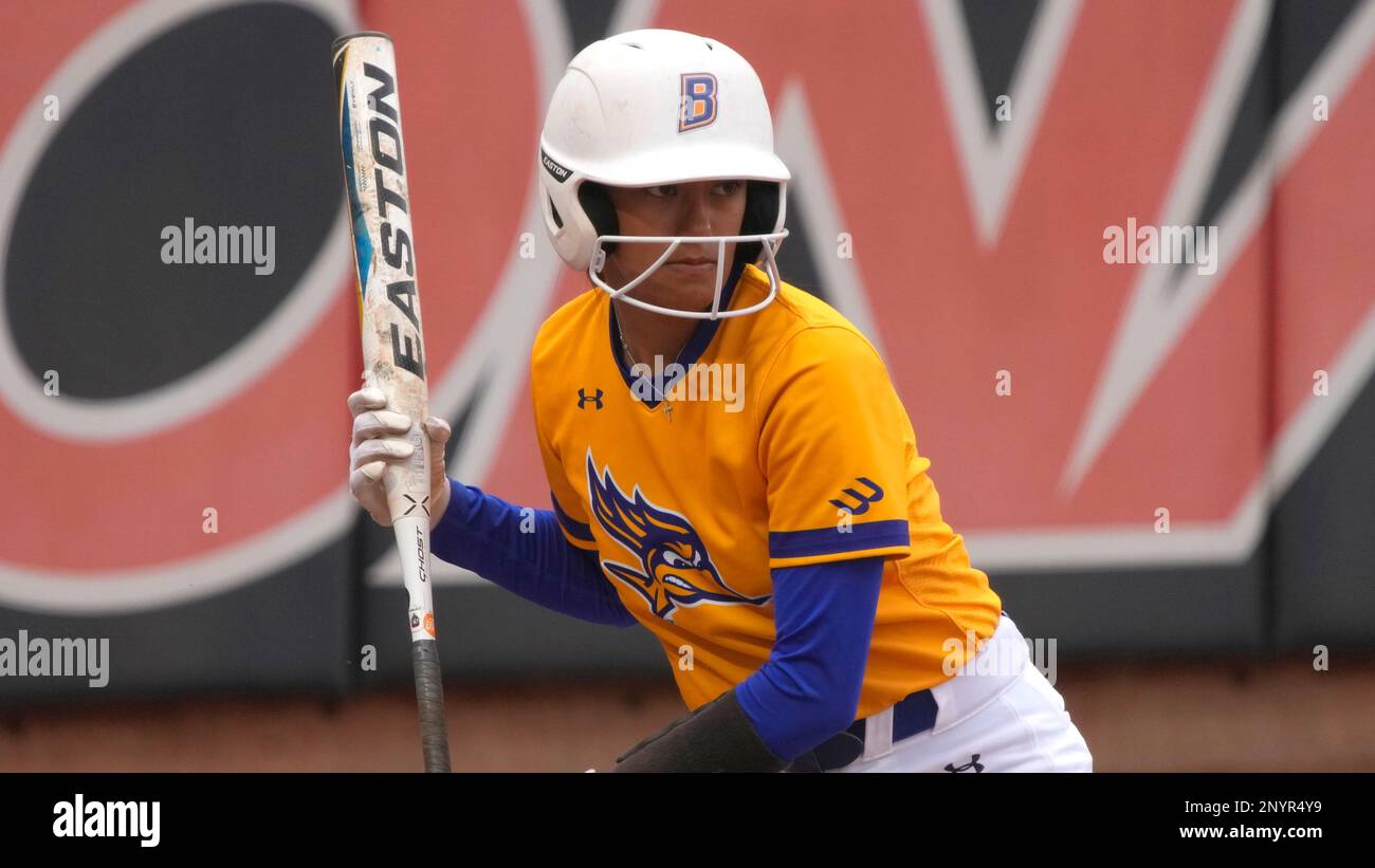 CSU Bakersfield catcher Natalya Rodriguez (25) during an NCAA softball game against Arizona on