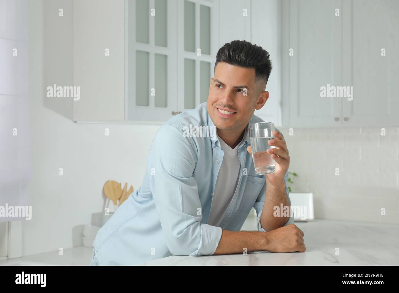 Man water filter purification system hi-res stock photography and ...