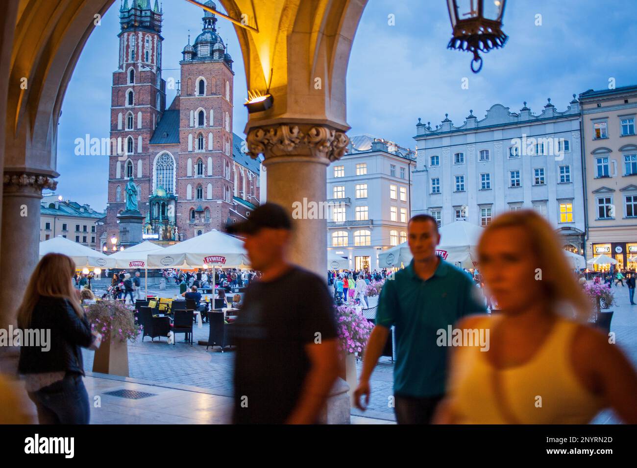 St Mary s Basilica From Arcade Of Cloth Hall At Main Market Square st-mary-s-basilica-from-arcade-of-cloth-hall-at-main-market-square