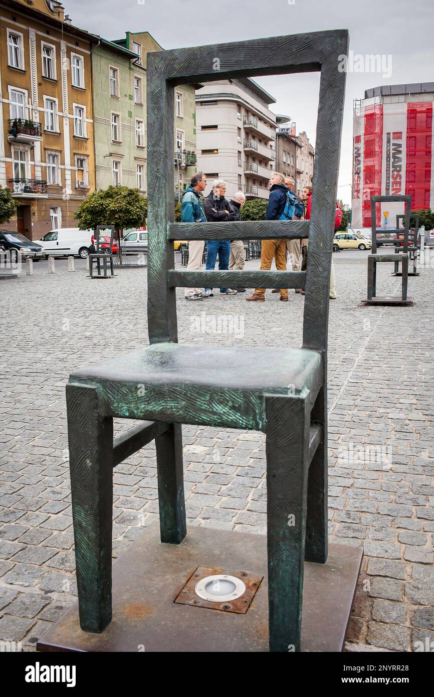 Memorial to the heroes of the Krakow ghetto, in Plac Bohaterow Getta