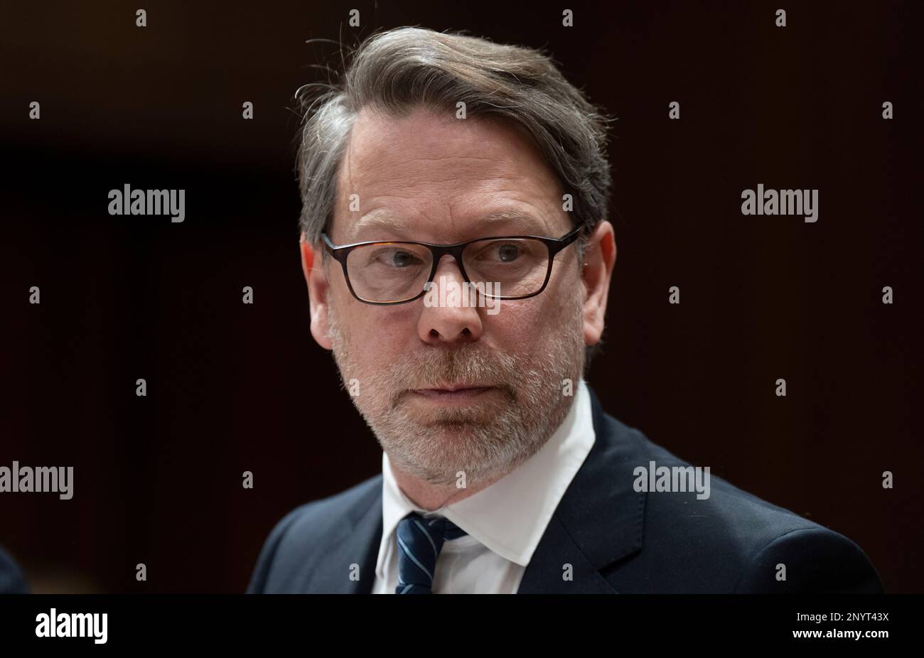 Elections Canada Chief Electoral Officer Stephane Perrault waits for