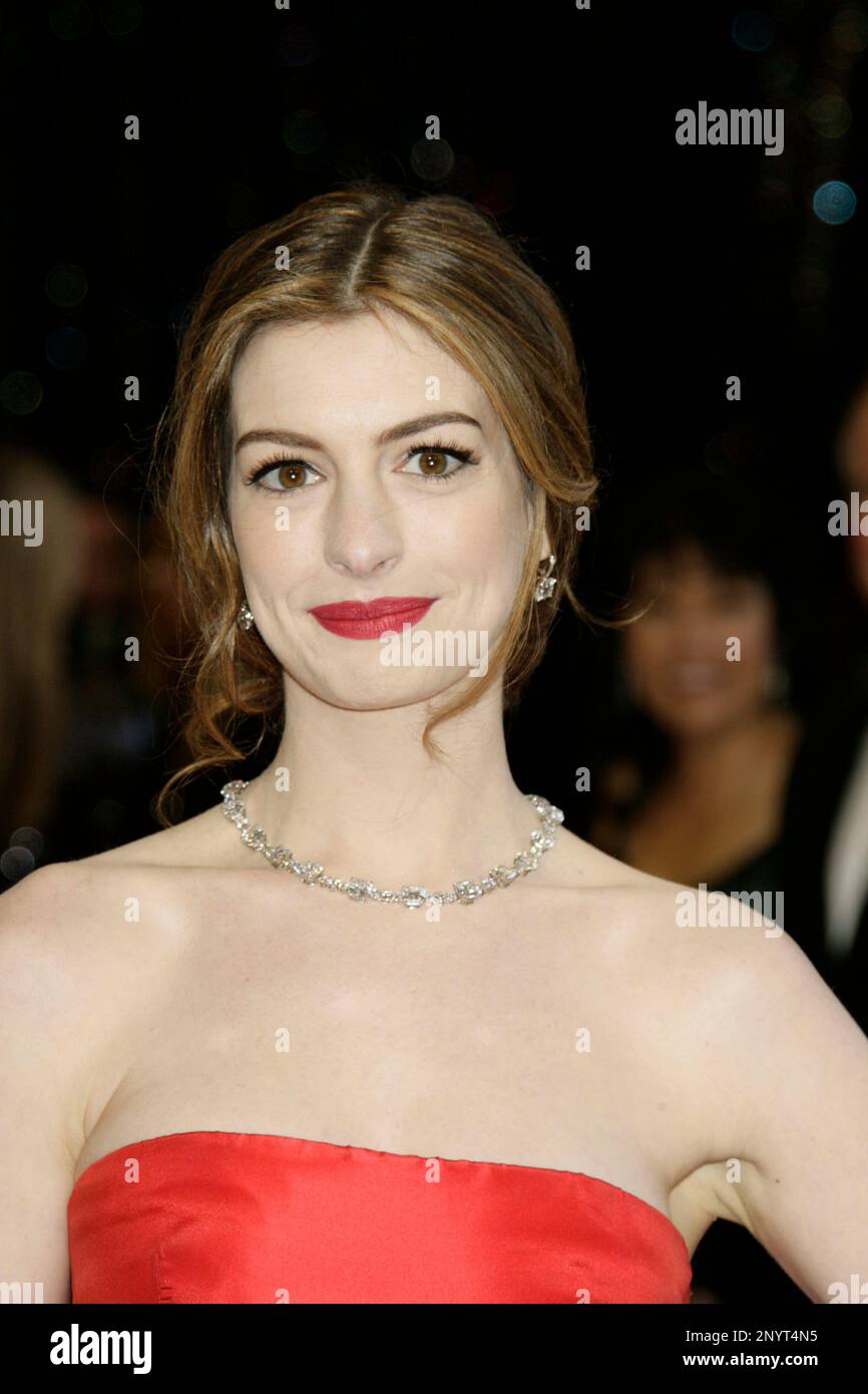 Actress Anne Hathaway arrives at the 83rd Annual Academy Awards held at the Kodak Theatre on February 27, 2011 in Hollywood, California. Photo by Francis Specker Stock Photo