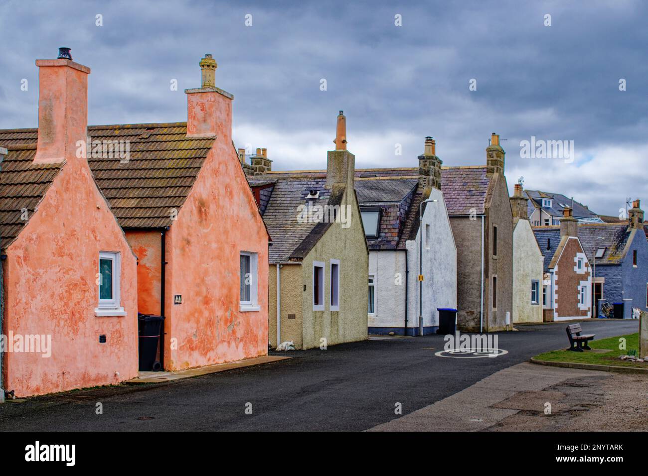 Whitehills Aberdeenshire Scotland a small fishing village colourful