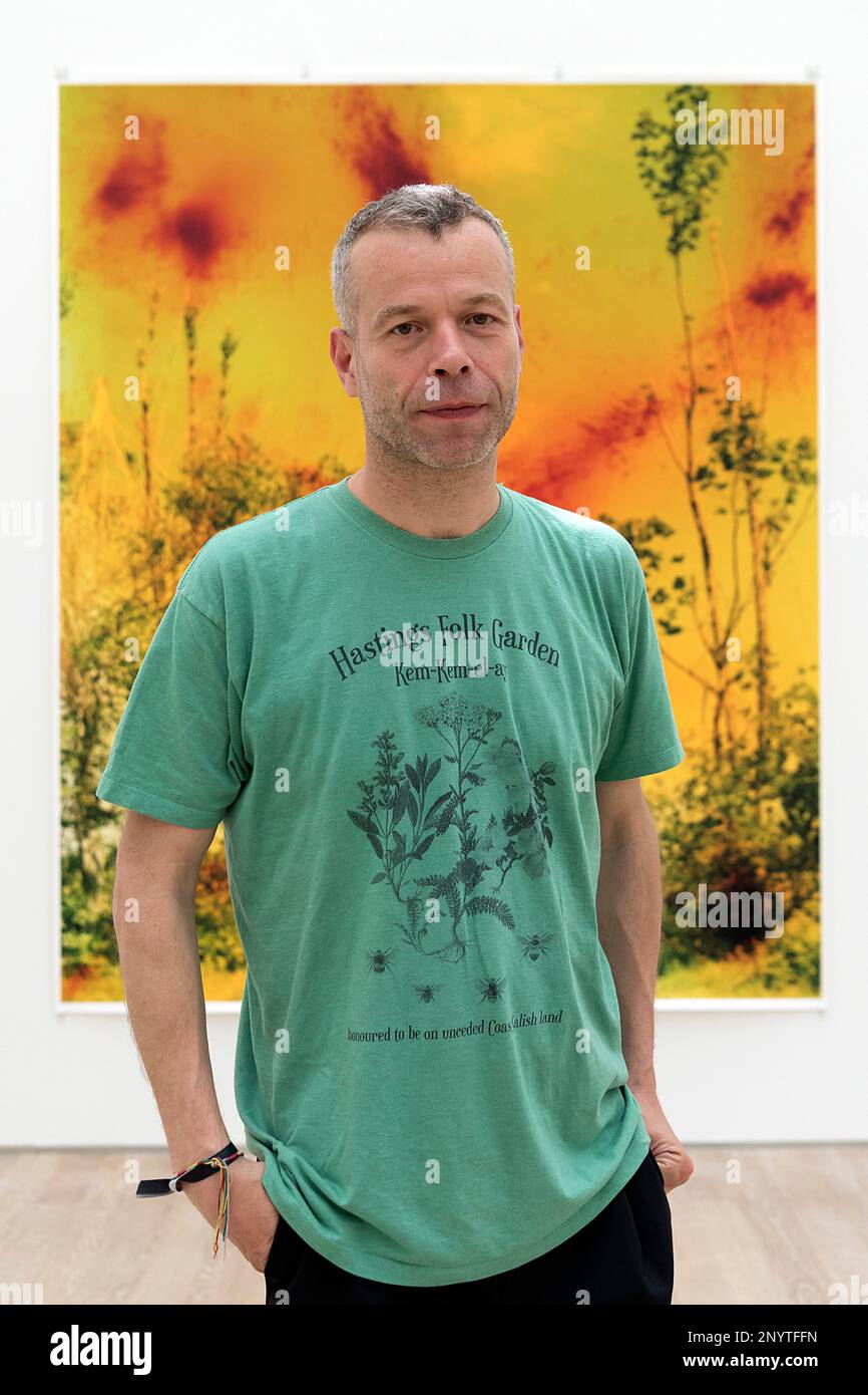 German artist Wolfgang Tillmans poses in front of his