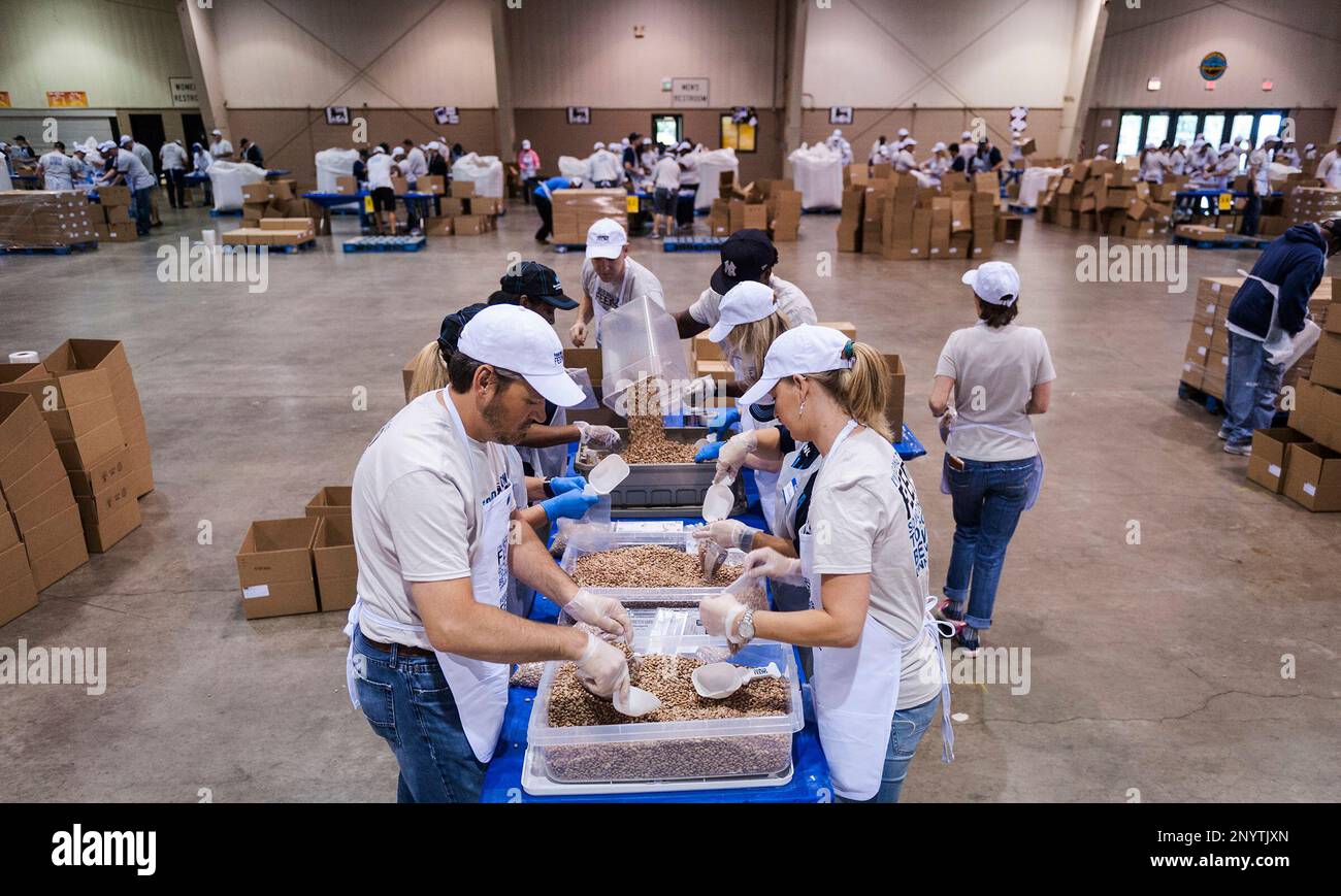 About 250 volunteers from Blue Cross Blue Shield North Carolina and