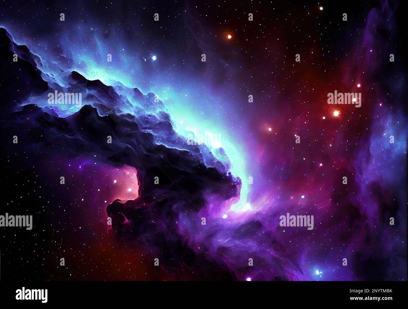 Abstract universe background, cosmic gas and stars Stock Photo Alamy