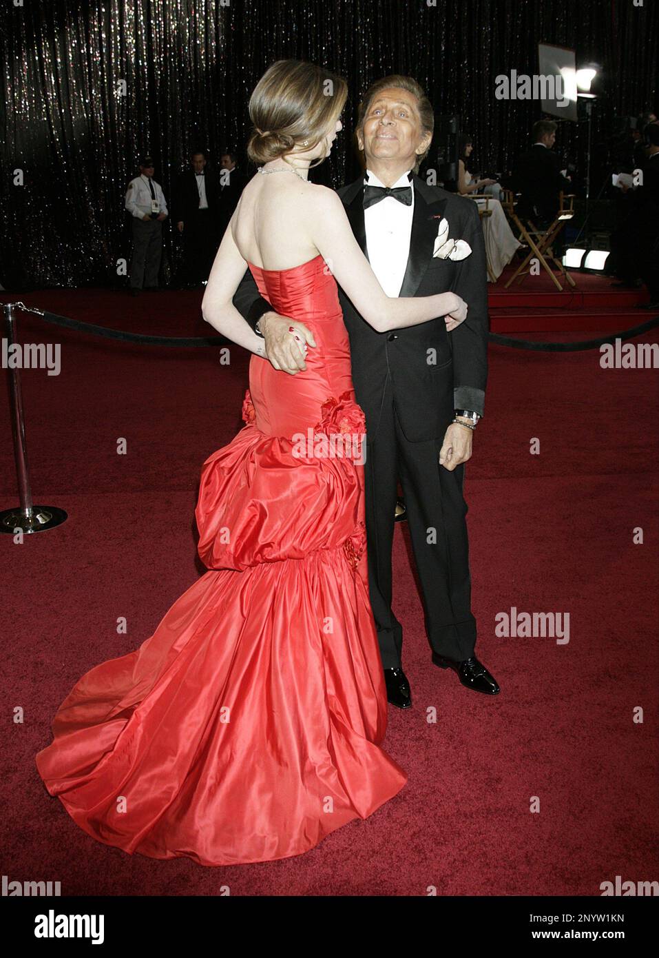 Actress Anne Hathaway and fashion designer Valentino arrive at the 83rd Annual Academy Awards held at the Kodak Theatre on February 27, 2011 in Hollywood, California.  Photo by Francis Specker Stock Photo