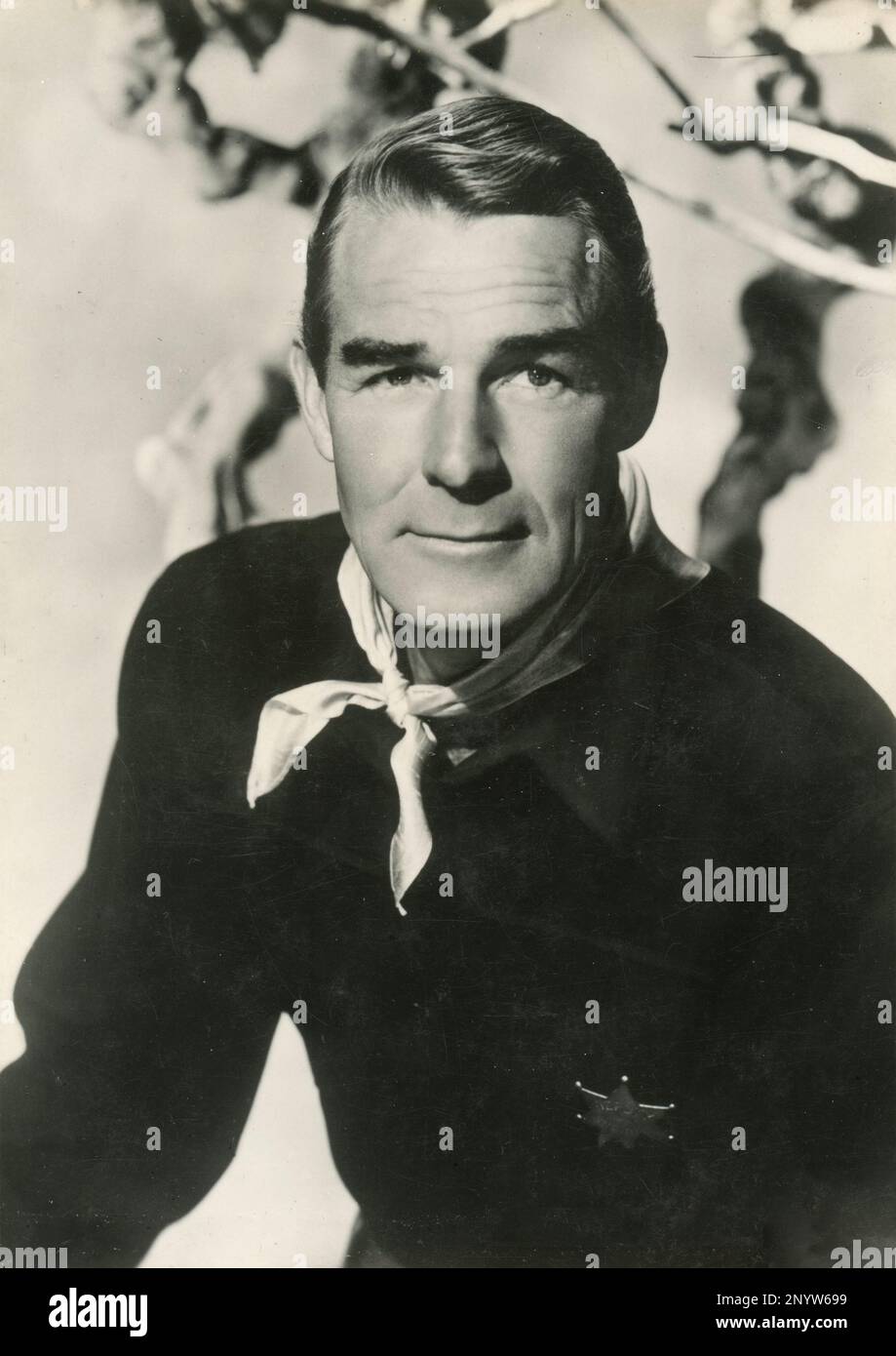 American actor Randolph Scott, USA 1950s Stock Photo Alamy