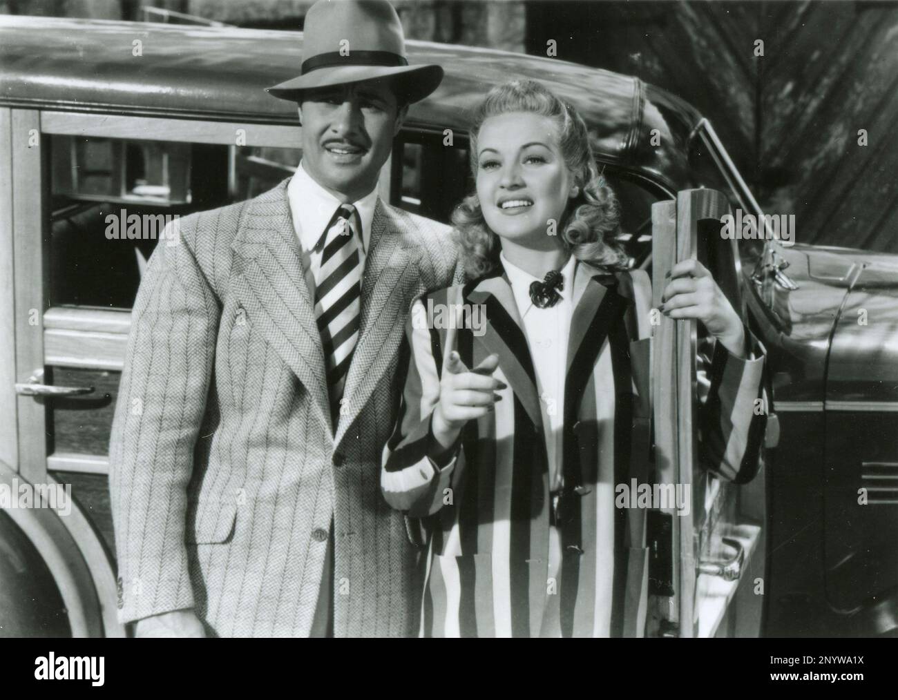 American actor Don Ameche and actress Betty Grable in the movie Down Argentine Way, USA 1940 Stock Photo