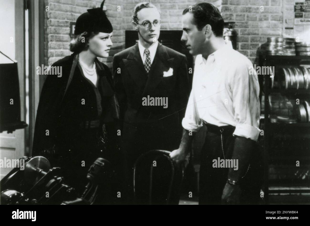 American actors Marla Shelton, Leslie Howard and Humphrey Bogart in the movie Stand-In, USA 1937 Stock Photo