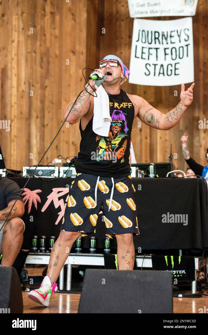Riff Raff performs during the 2015 Vans Warped Tour at Blossom Music ...