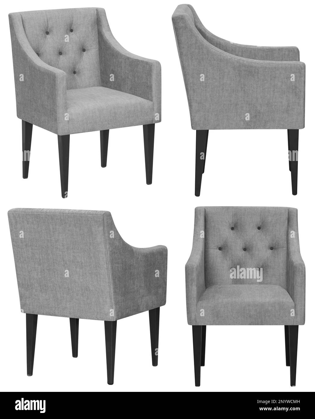 Upholstered armchair for the office or at home. Isolated from the