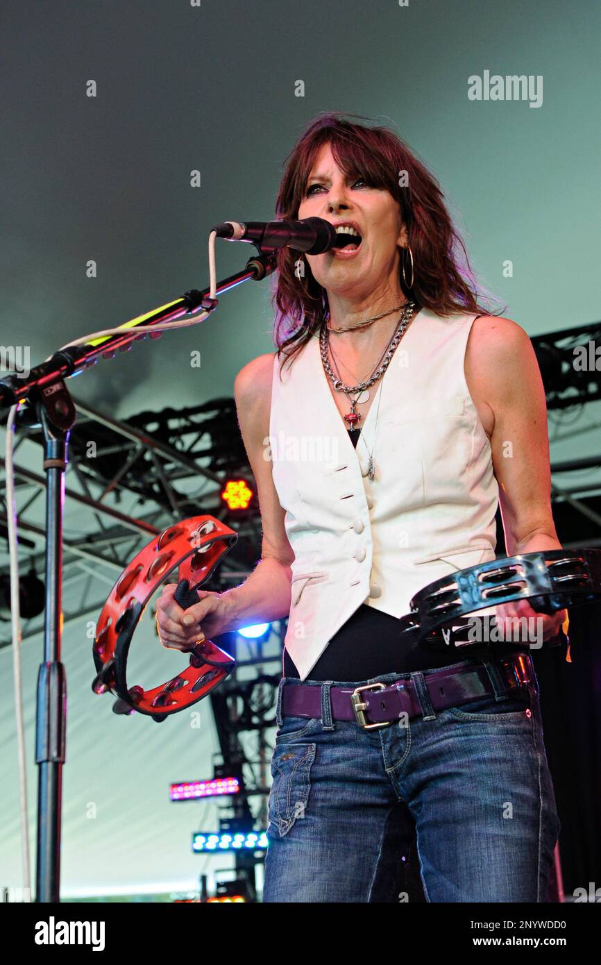 Chrissie Hynde and JP Jones of JP, Chrissie, and The Fairground Boys perform during the 2010