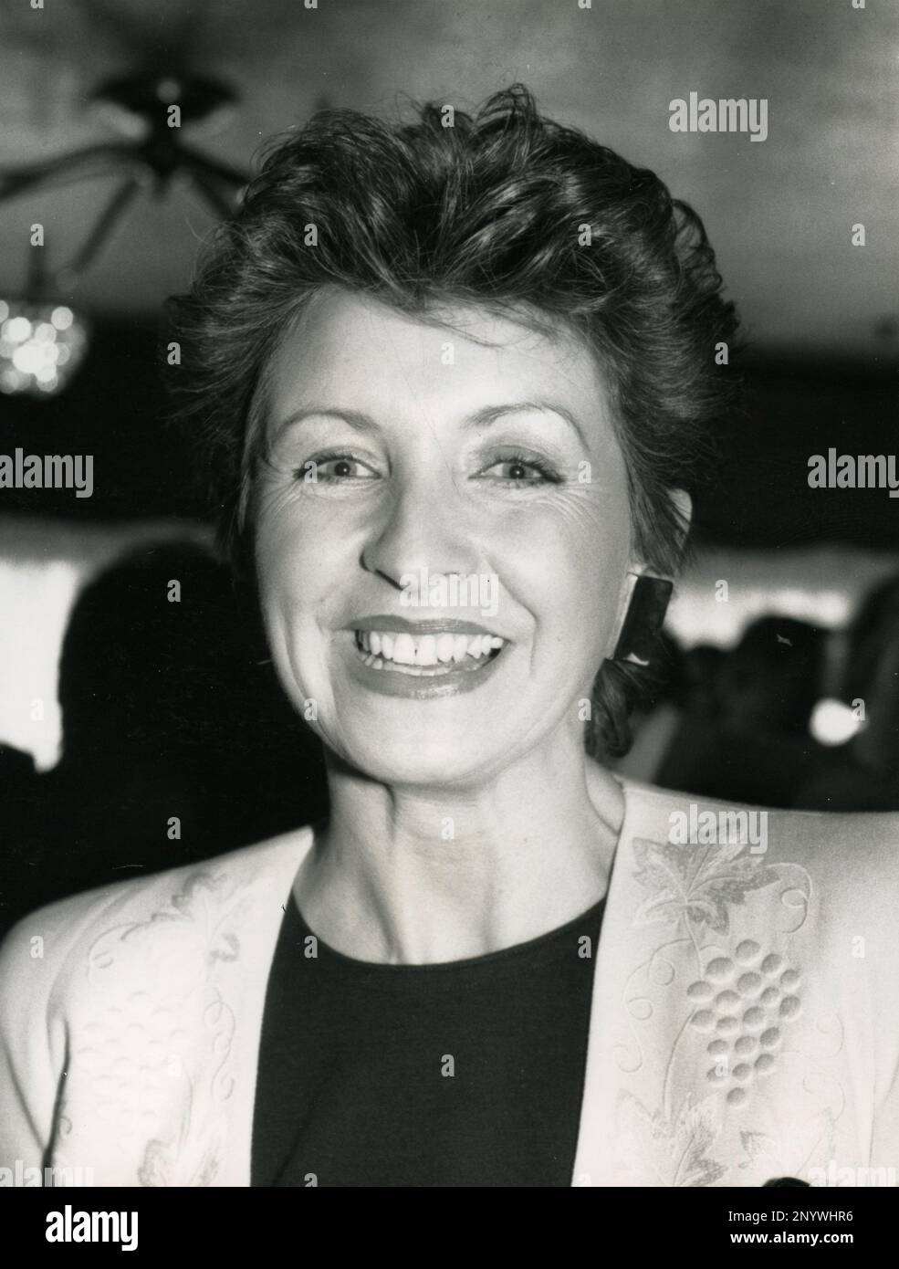 English TV and radio presenter and broadcaster Sue Lawley, UK 1989 Stock Photo