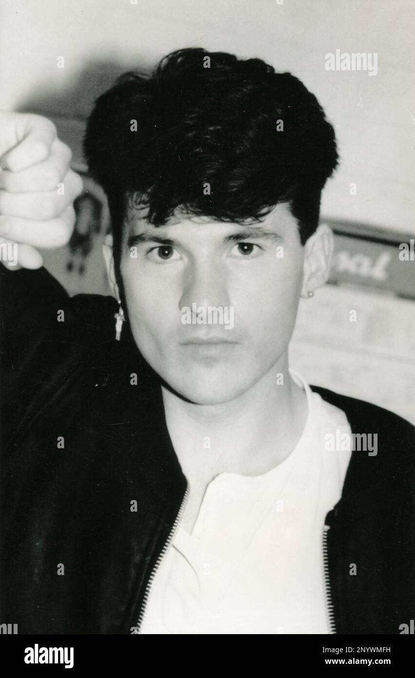 British singer Daniel James member of the Pop Duo Yell, UK 1989 Stock Photo